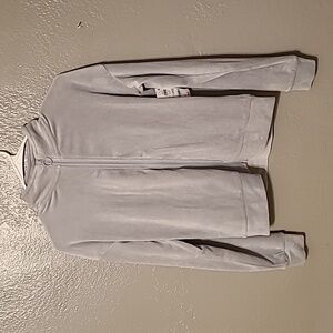 Ideology girls velour gray XL full zip lightweight jacket NWT